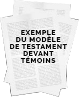 Exemple modle de testament devant tmoins